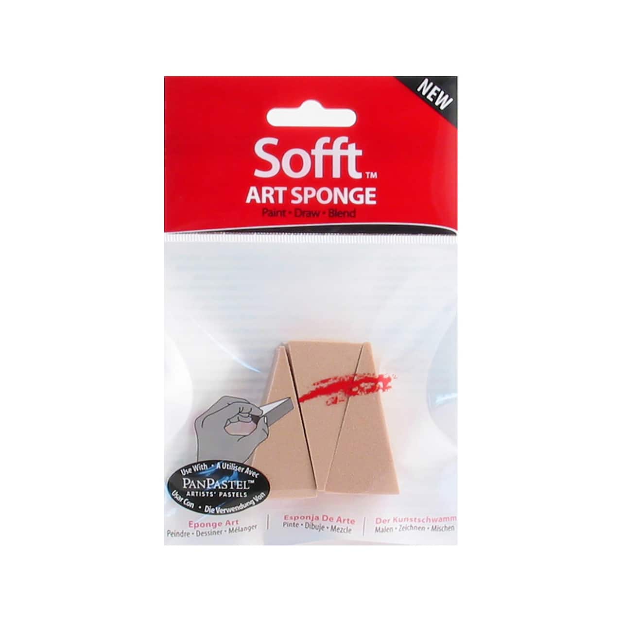 Colorfin Sofft™ Wedge Art Sponges, 3ct.